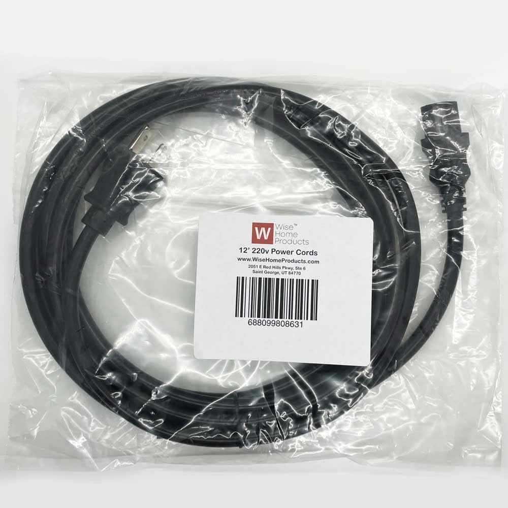 220-250V UL Heavy Duty Power Cord for BITMAIN APW3++, Antminer, and Other ASIC Miners. (12 Foot)