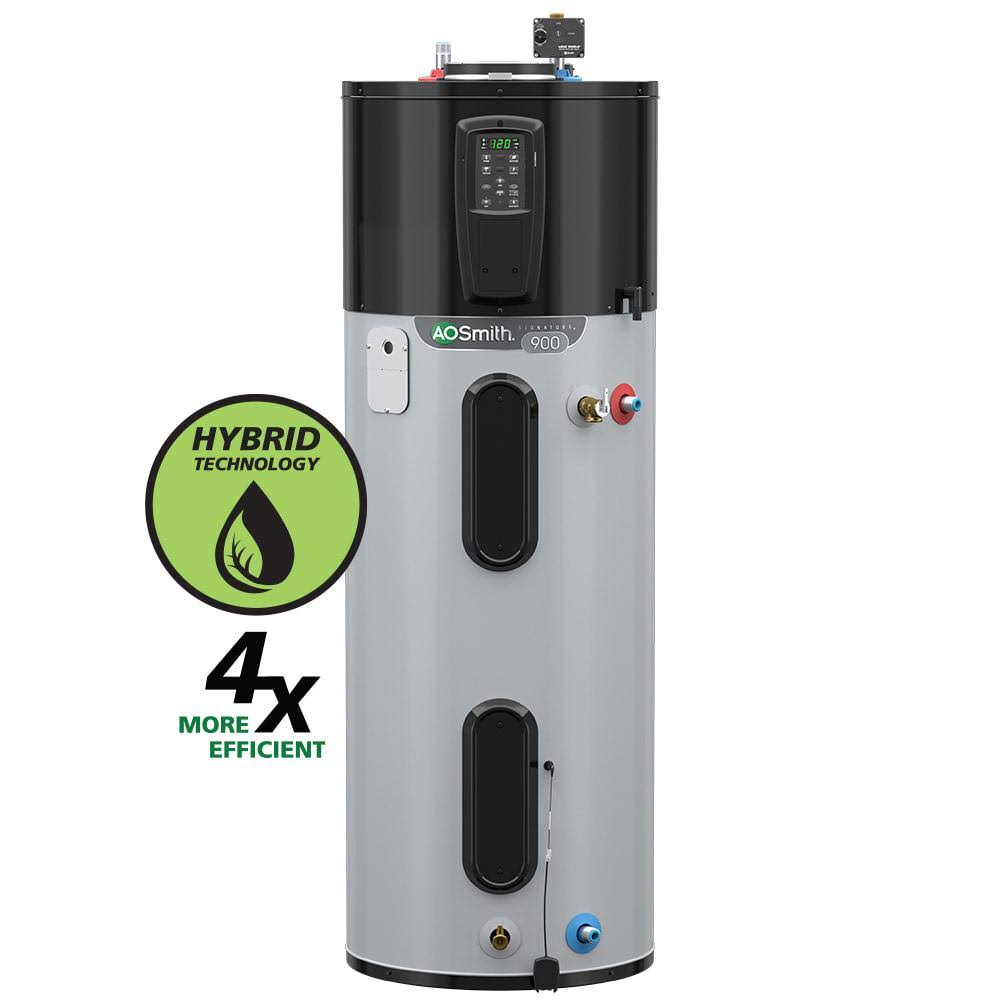 A.O. Smith Signature 900 80-Gallon Tall 10-Year Warranty 240-Volt Smart Hybrid Heat Pump Water Heater with Leak Detection and Automatic Shut-Off